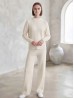 Solid Color Knitted Sweater and Pants Set
